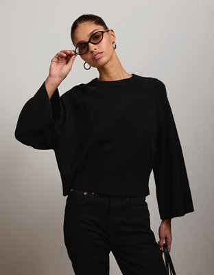 AE77 Boxy Cashmere Sweater Tee | American Eagle