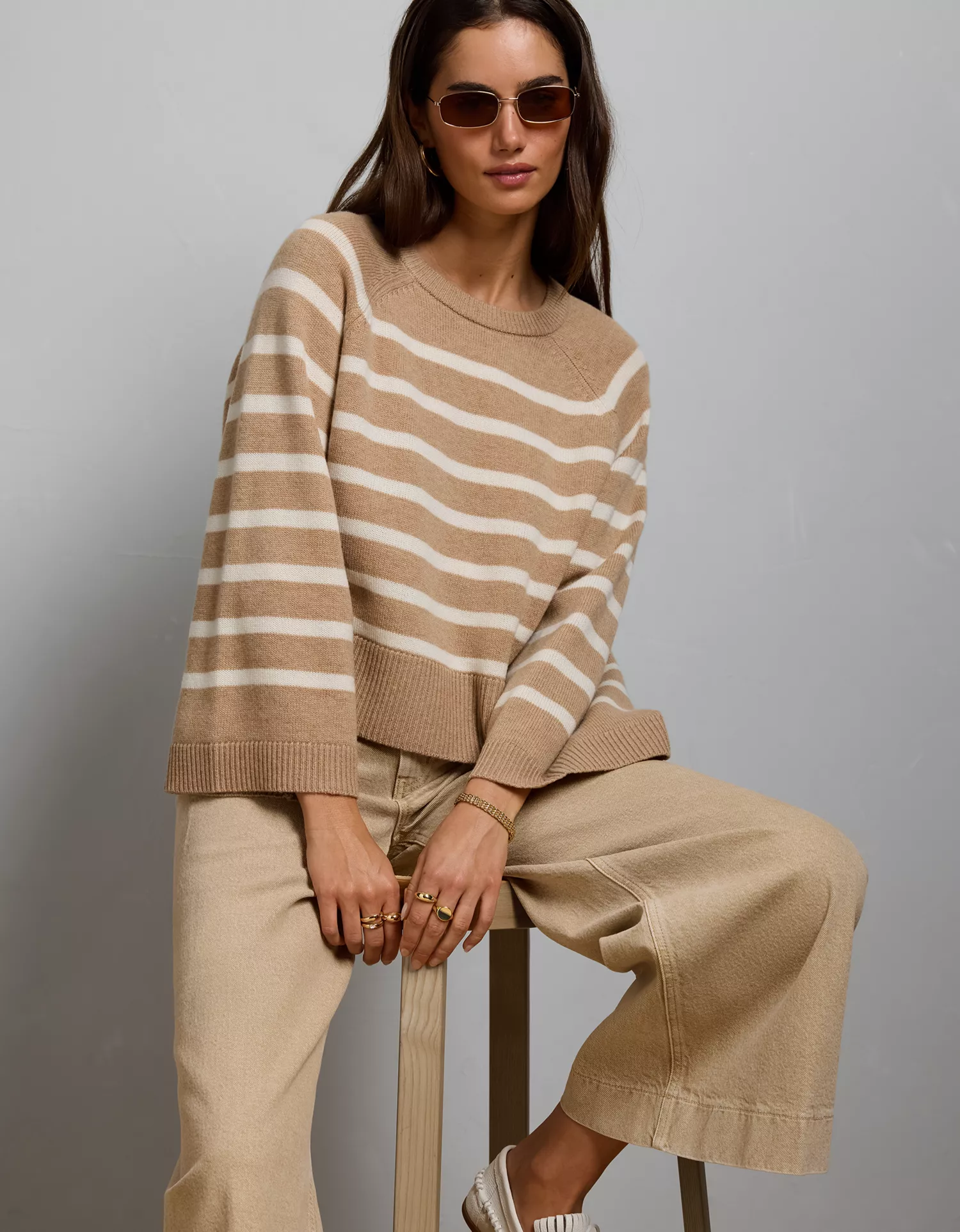 AE77 Boxy Cashmere Sweater Tee - thumbnail 8