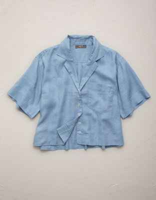 AE77 Premium Linen Camp Shirt