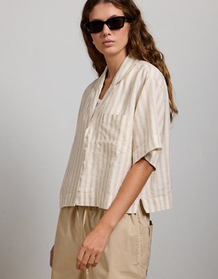 AE77 Premium Linen Camp Shirt