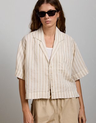 AE77 Premium Linen Camp Shirt