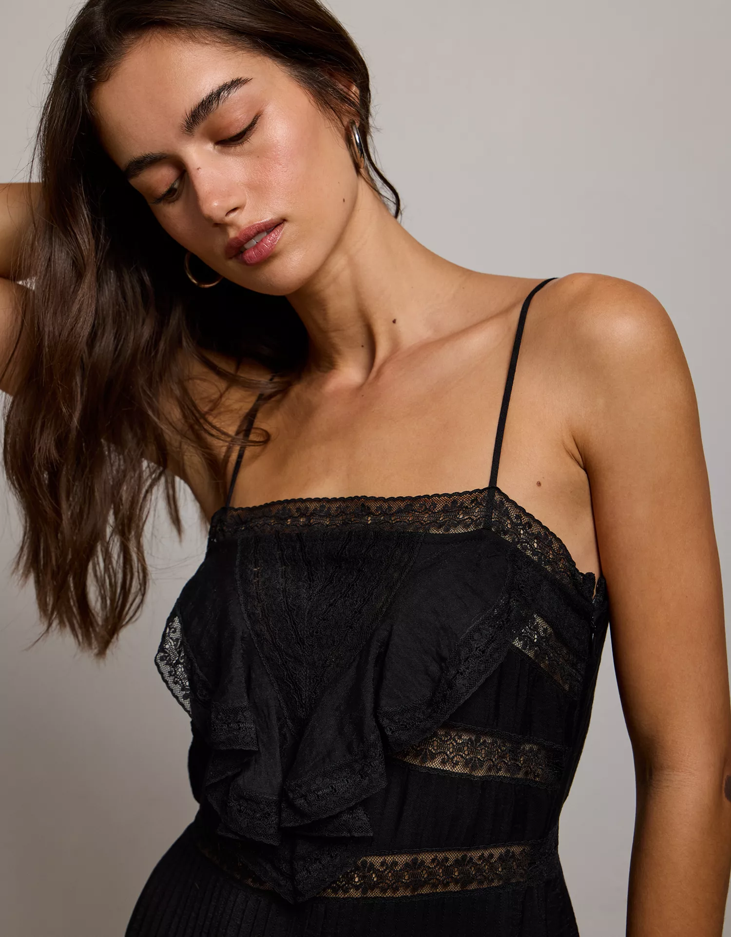 AE77 Lace Ruffle Maxi Dress - thumbnail 7