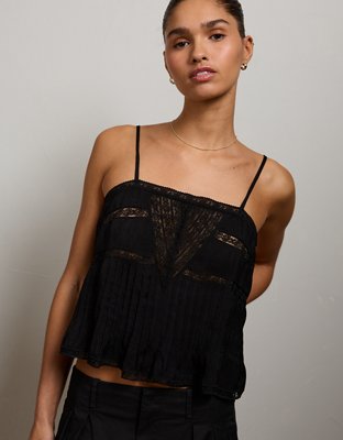 AE77 Pintuck Slip Cami