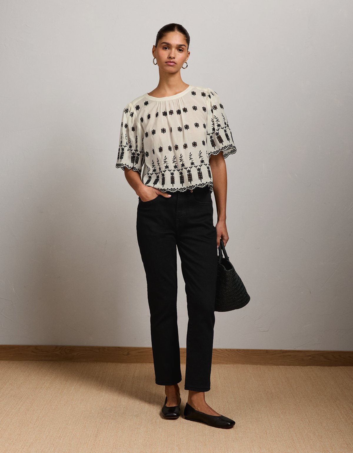AE77 Embroidered Bell Sleeve Blouse - image 5