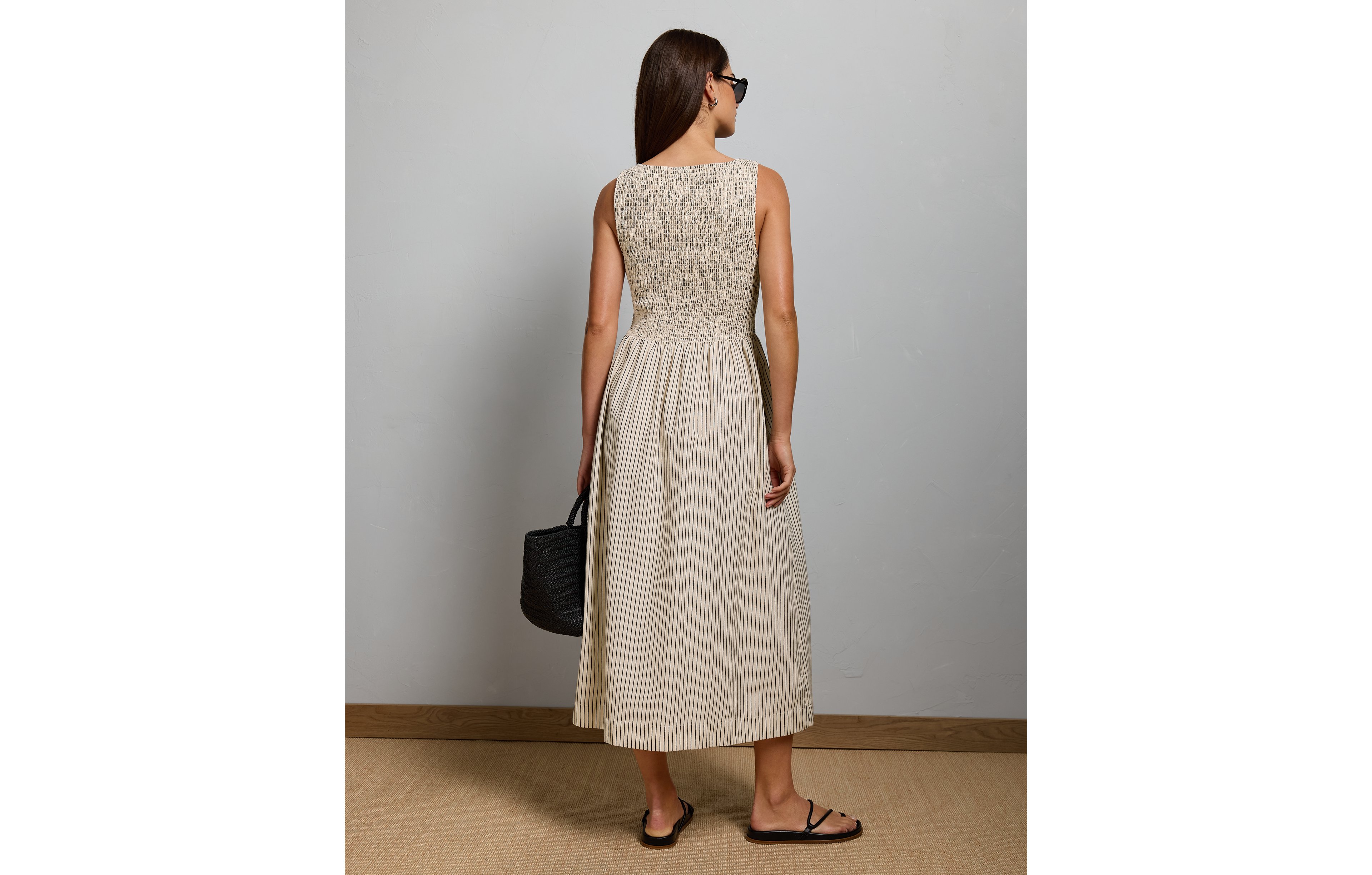 AE77 Smocked Midi Dress