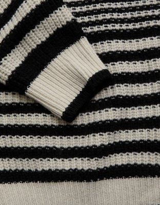 Женский свитер American Eagle AE77 Striped, цвет: Чёрный — фото 7