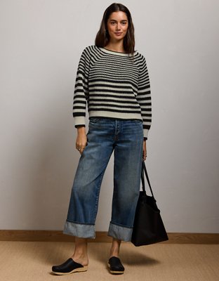 AE77 Striped Sweater