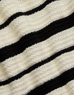 AE77 Shrunken Crochet Sweater Polo