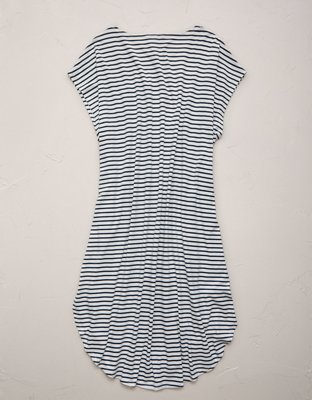 AE77 Cap-Sleeve Everyday T-Shirt Dress