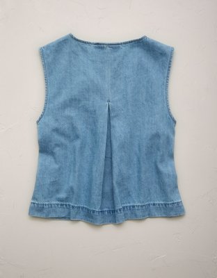 AE77 Boxy Chambray Top