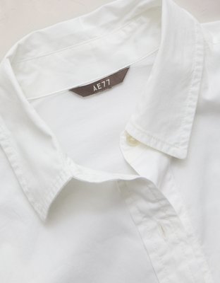 AE77 Premium Oversized Poplin Button-Up Shirt