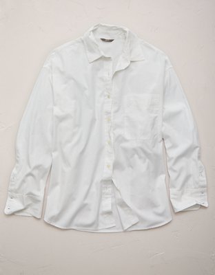AE77 Premium Oversized Poplin Button-Up Shirt