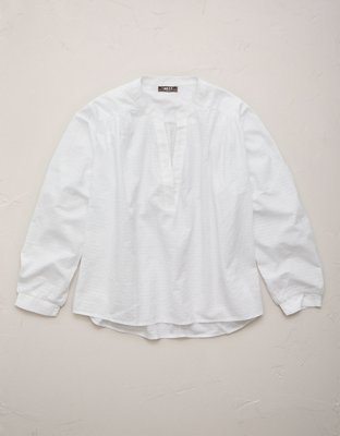 AE77 Split Neck Blouse