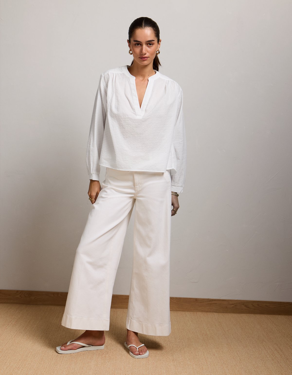 AE77 Split Neck Blouse - image 5