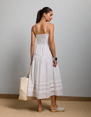 AE77 Strappy Button-Up Maxi Dress