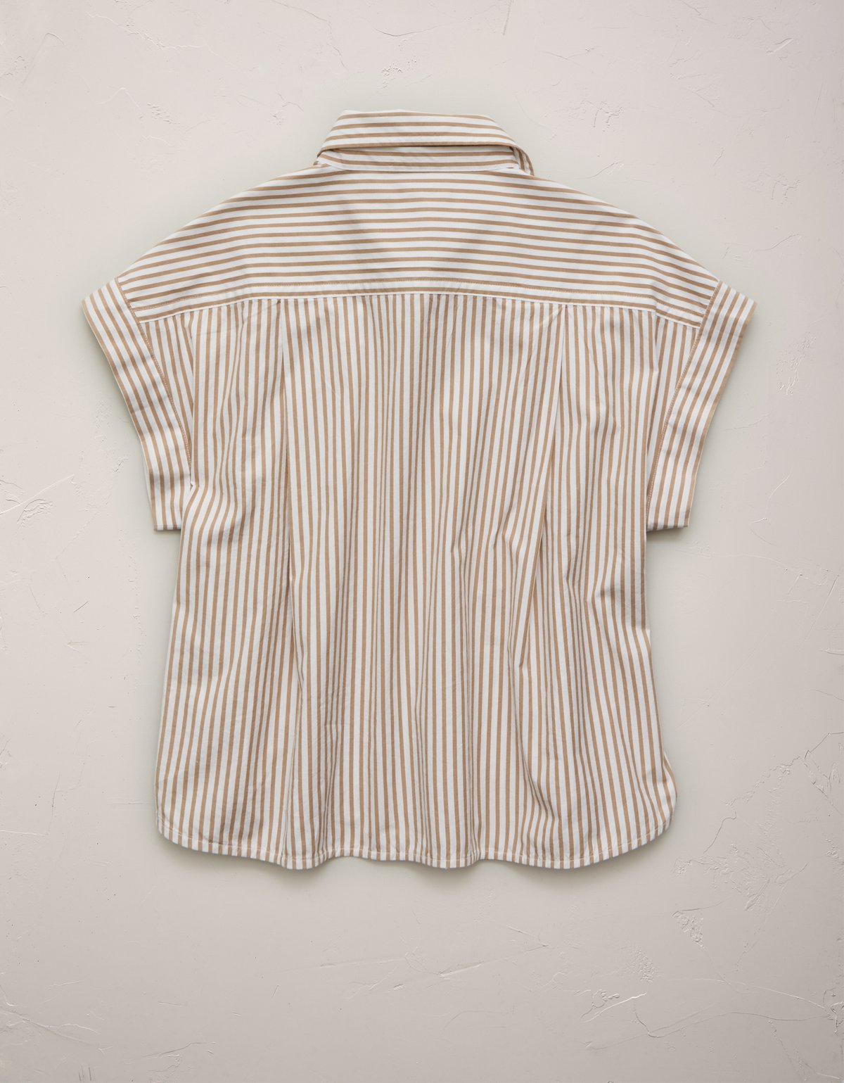 AE77 Cropped Poplin Short-Sleeve Shirt - image 4