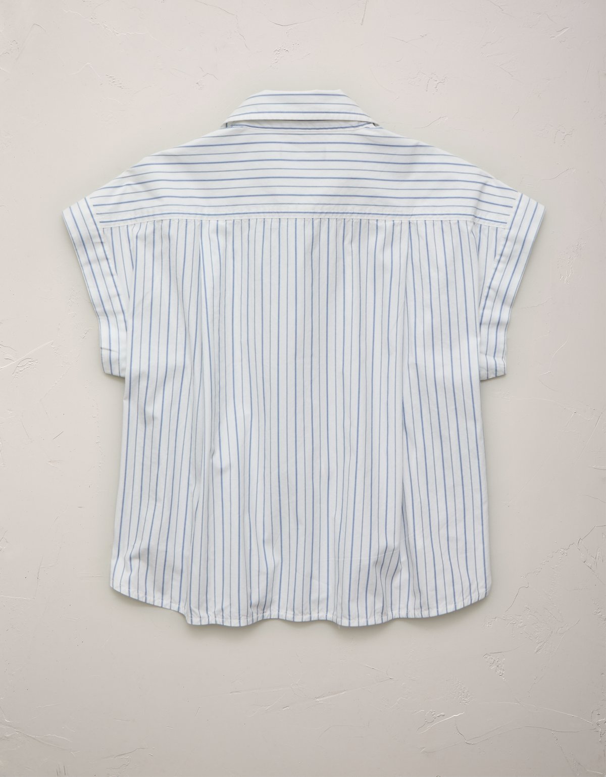 AE77 Cropped Poplin Short-Sleeve Shirt - image 4