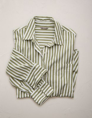 AE77 Premium Oversized Poplin Button-Up Shirt