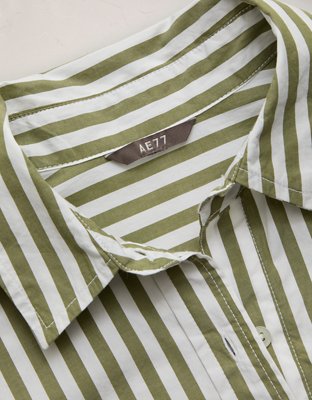 AE77 Premium Oversized Poplin Button-Up Shirt