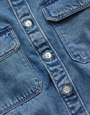 AE77 Perfect Denim Shacket