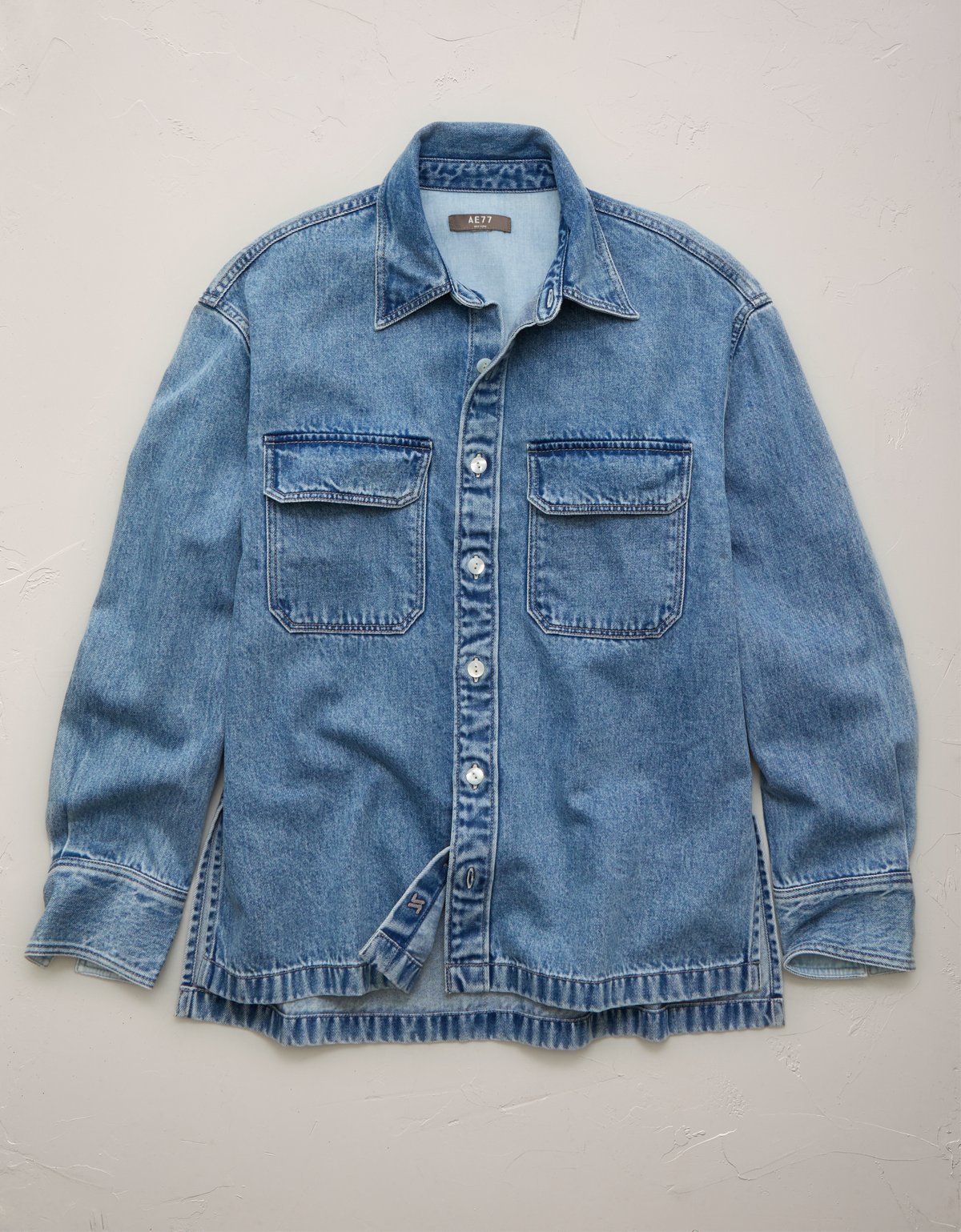 AE77 Perfect Denim Shacket - image 2