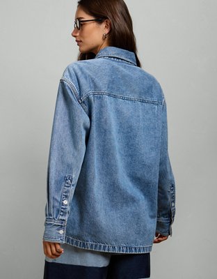 AE77 Perfect Denim Shacket
