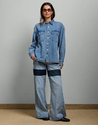 AE77 Perfect Denim Shacket