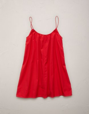 AE77 Poplin Cami Mini Dress