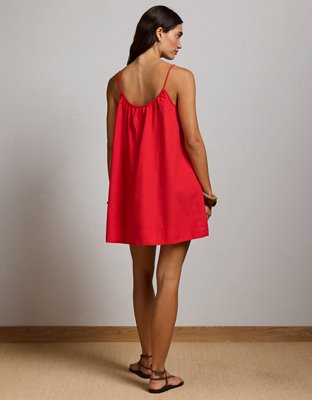 AE77 Poplin Cami Mini Dress