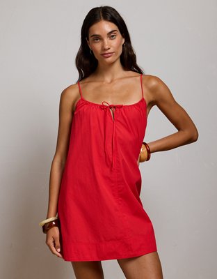 AE77 Poplin Cami Mini Dress