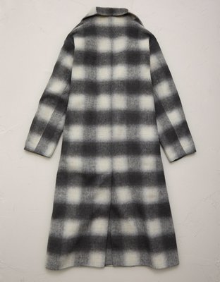 AE77 Premium Plaid Wrap Coat