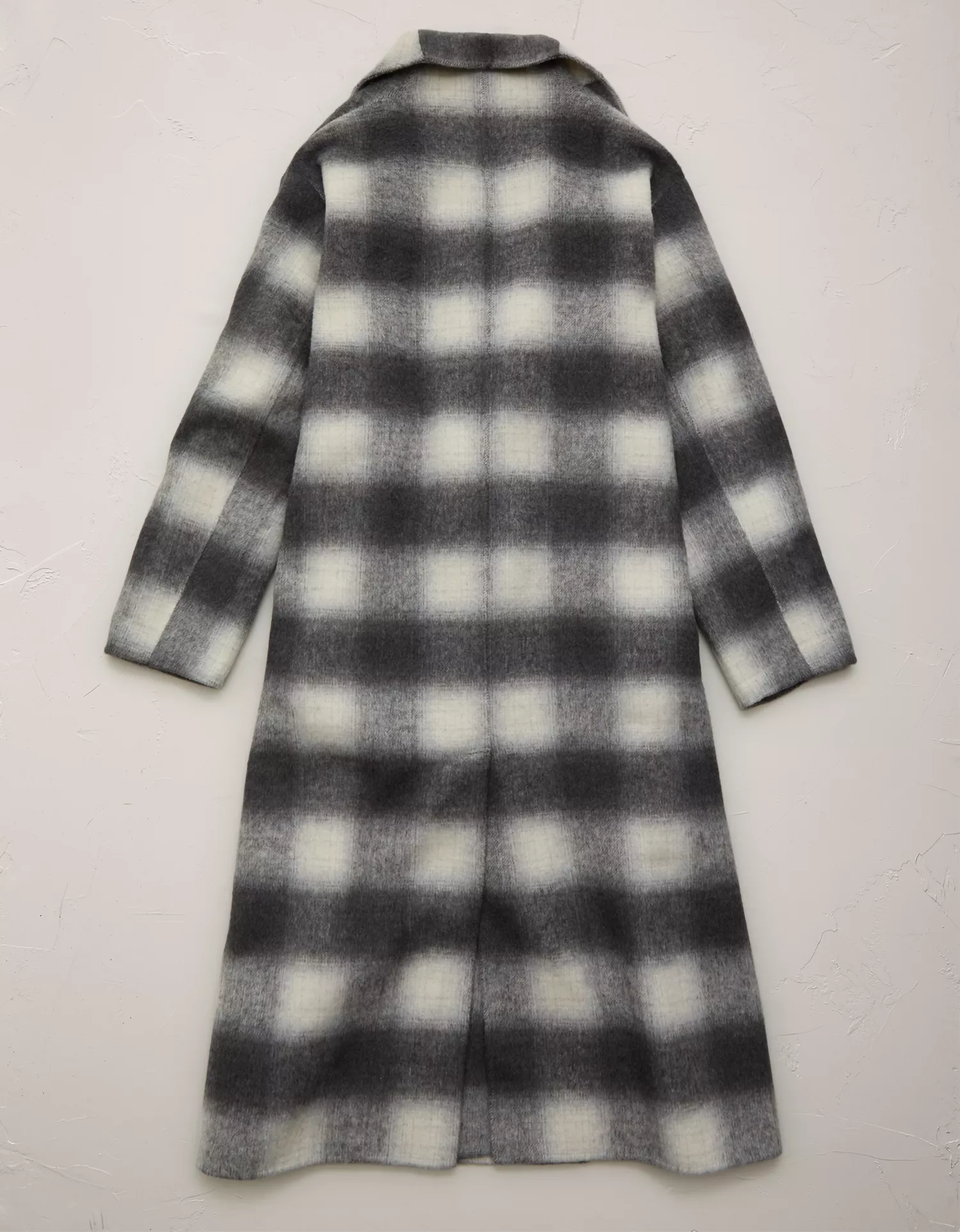 AE77 Premium Plaid Wrap Coat - thumbnail 2