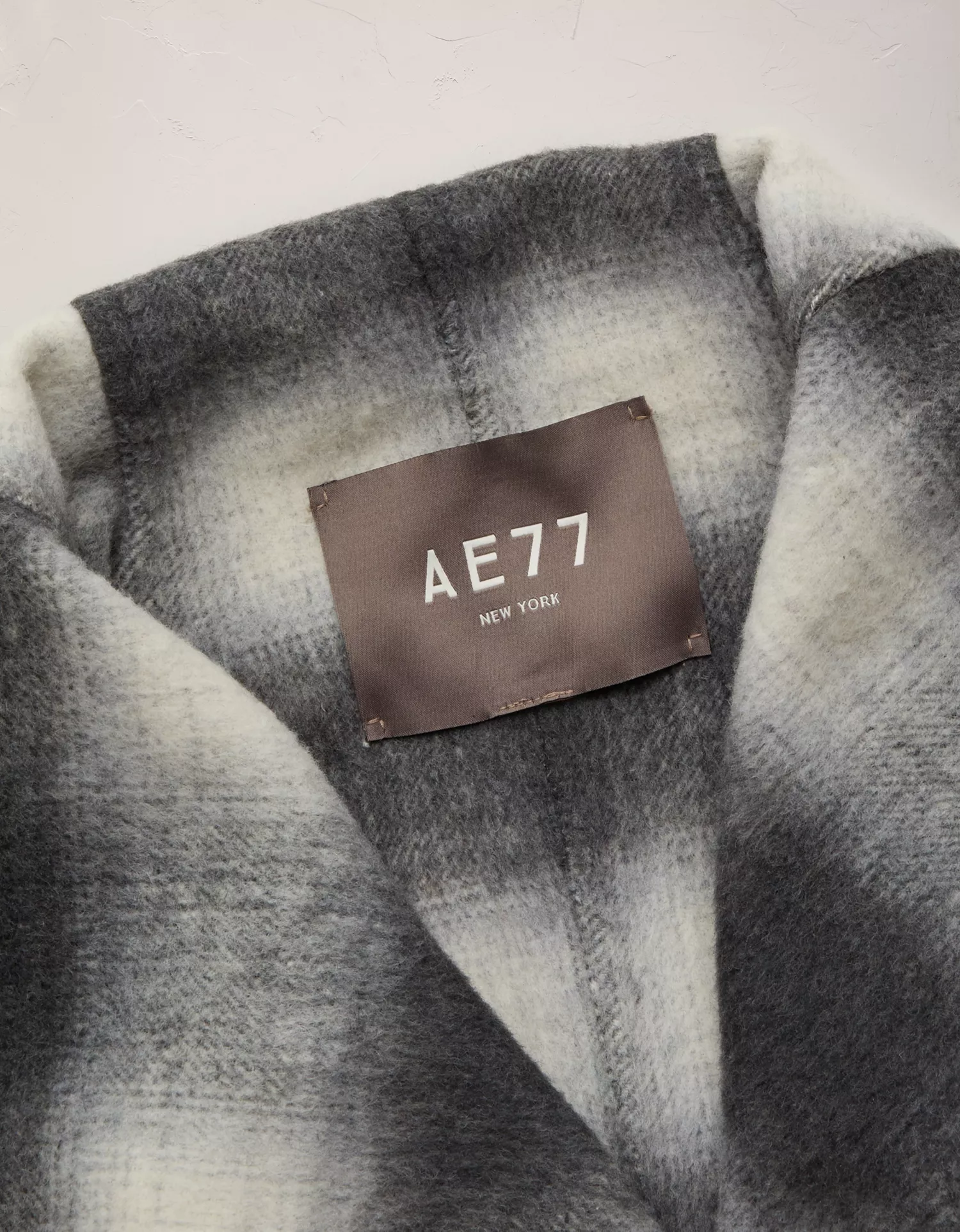 AE77 Premium Plaid Wrap Coat - thumbnail 3