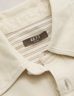 Женские куртки American Eagle AE77 Denim Shacket, цвет: Натуральный — фото 6