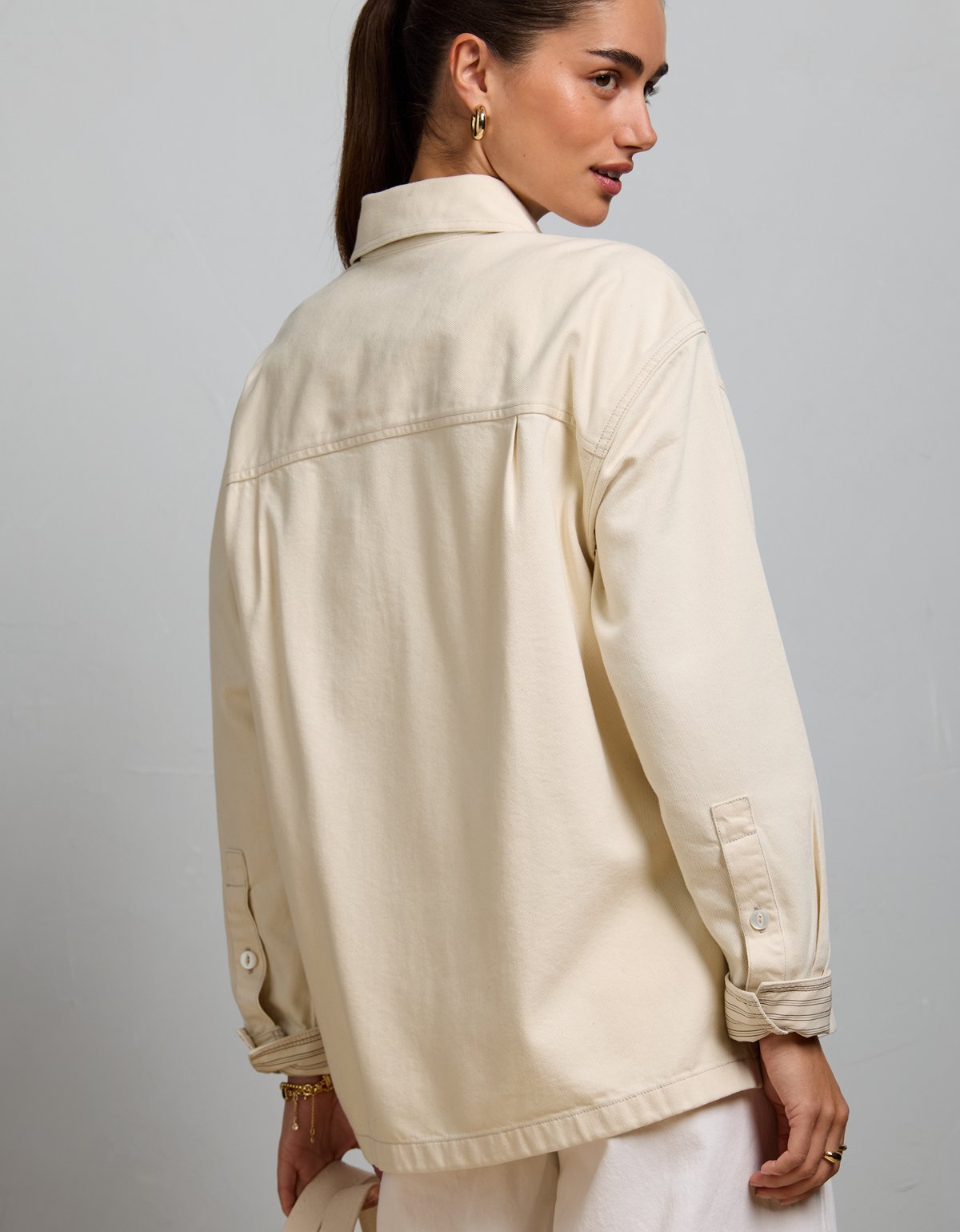 AE77 Denim Shacket - image 2