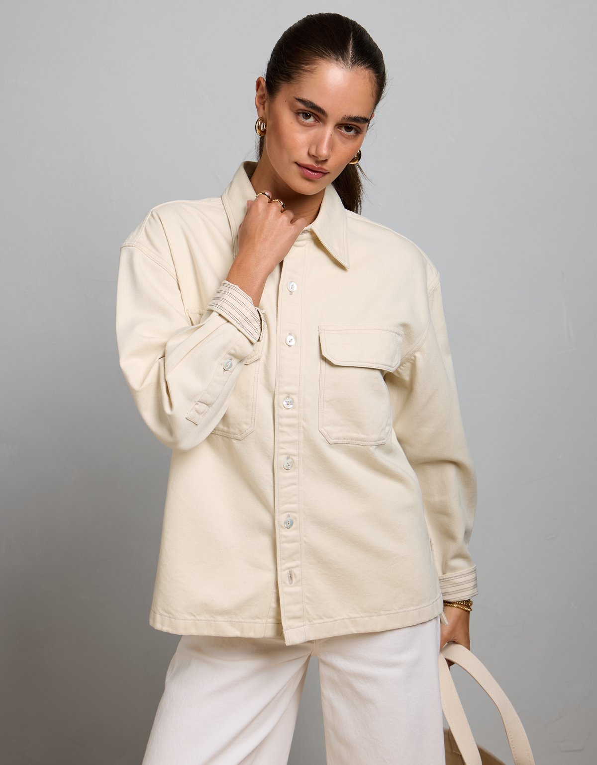 AE77 Denim Shacket - image 5