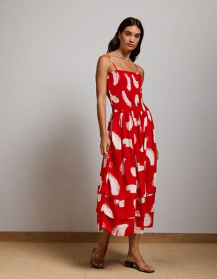 AE77 Smocked Maxi Dress
