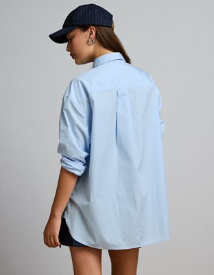 AE77 Premium Oversized Poplin Boyfriend Shirt