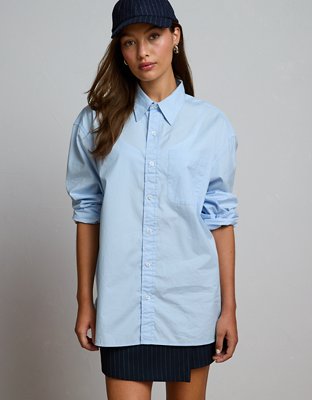 AE77 Premium Poplin Boyfriend Shirt