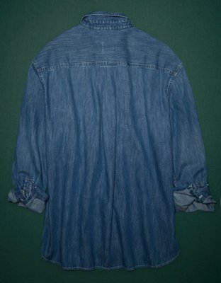 AE77 Premium Denim Boyfriend Shirt