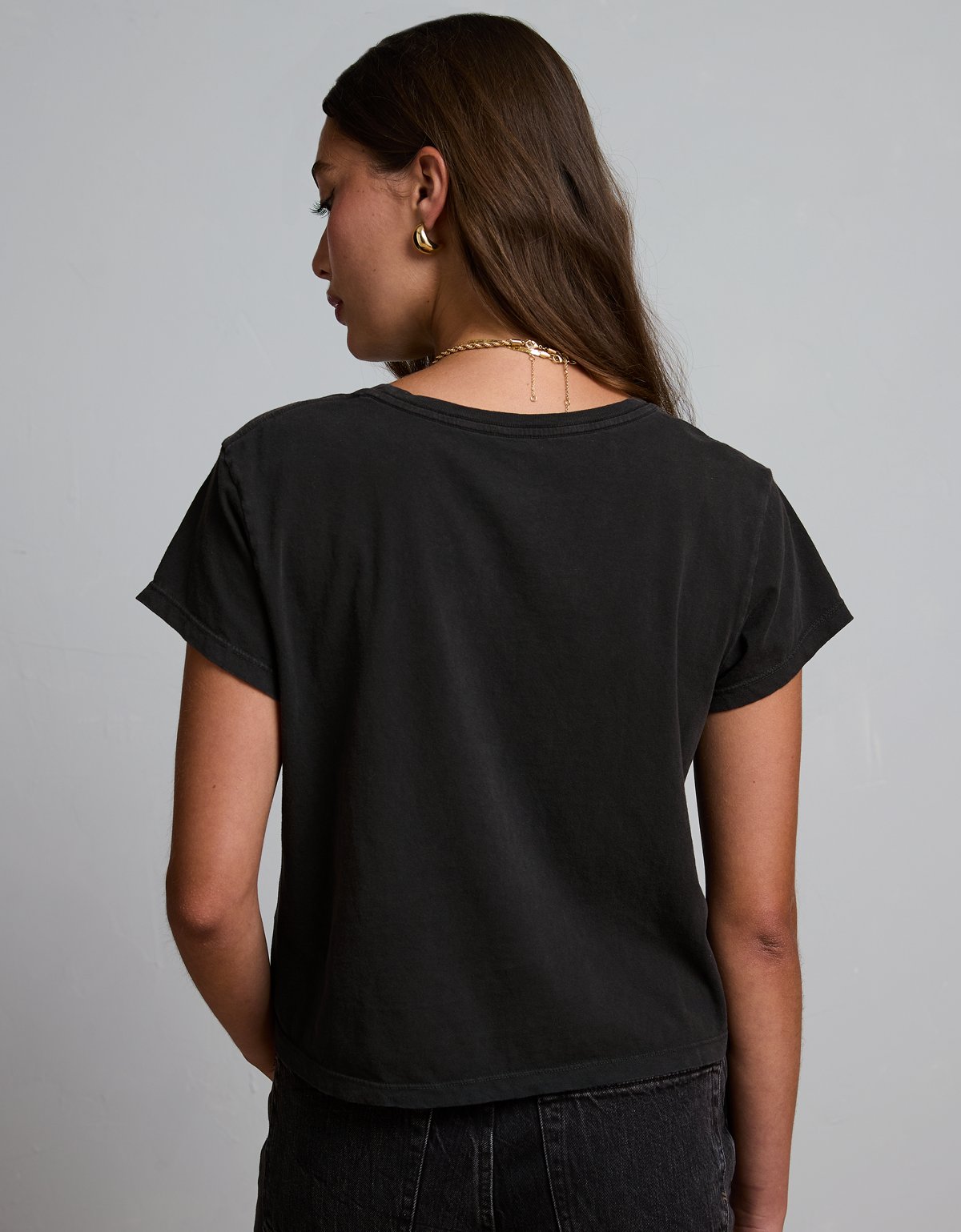 AE77 Premium Boxy Cropped Crewneck T-Shirt - image 2