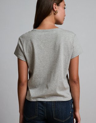 AE77 Premium Boxy Cropped Crewneck Tee