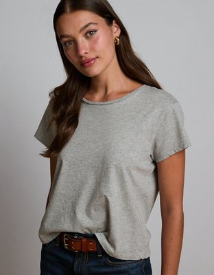 AE77 Premium Boxy Cropped Crewneck T-Shirt