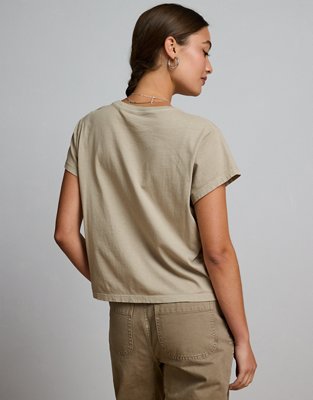 AE77 Premium Boxy Cropped Crewneck T-Shirt