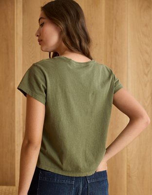 AE77 Premium Boxy Cropped Crewneck Tee