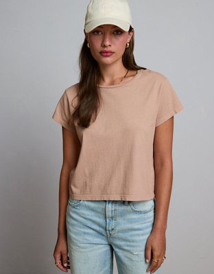 AE77 Premium Boxy Cropped Crewneck T-Shirt