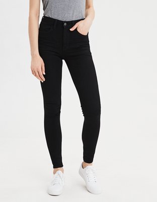 super high waisted black jeggings