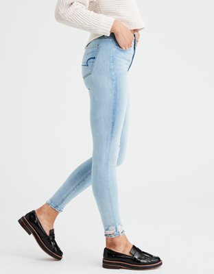 Женские джинсы American Eagle AE 360 Ne(x)t Level Super High-Waisted Jegging Crop — фото 4