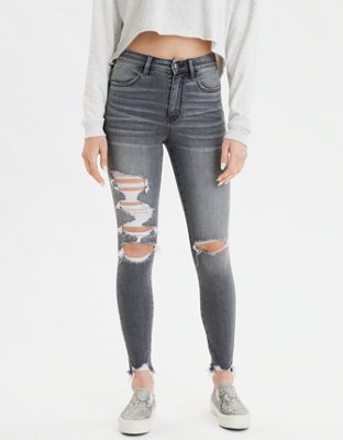 grey high waisted jeggings