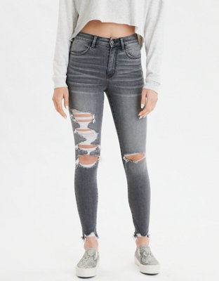 women's gray jeggings